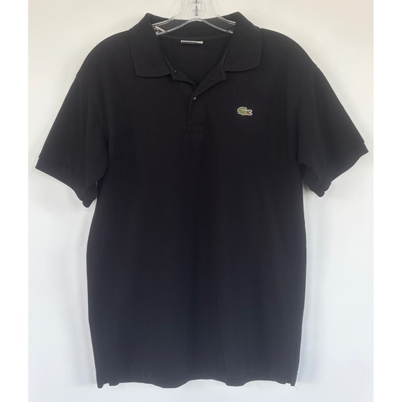 Lacoste Other - Vintage Lacoste Made in France Black Pique Polo Shirt Mens Size 6 XL